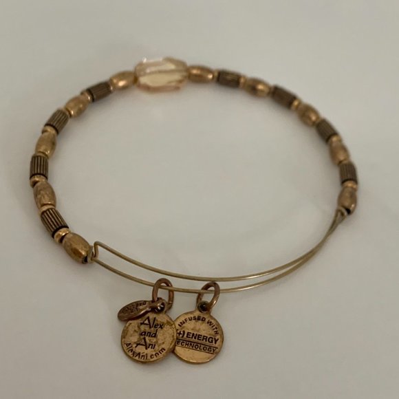 Alex and Ani bundle of three gold beaded bangles - Picture 6 of 7
